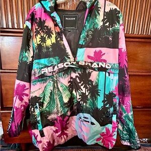 Reason Brand Tropical Print Women's Wind SkiJacket XL